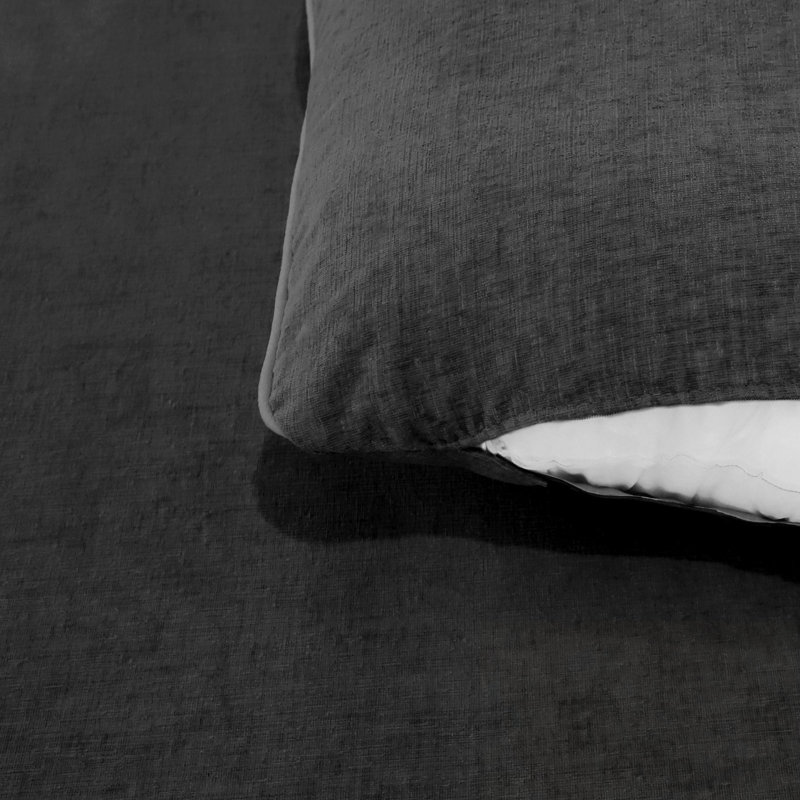 Chaise longue avec coussins et pieds robustes, Noir