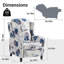 Fauteuil inclinable 29,16 po de large à imprimé floral et dossier à oreilles classique-1456641074
