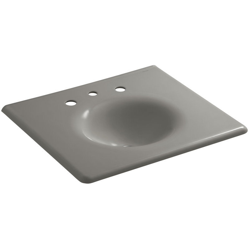 Iron Impressions 26" Single Bathroom Vanity Top, Ice Grey, Ice Grey, 8'' Widespread