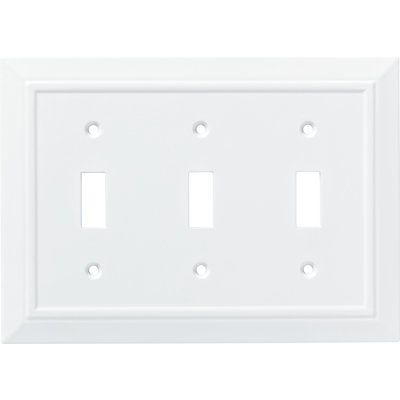 Classic Architecture 3-Gang Toggle Light Switch Wall Plate