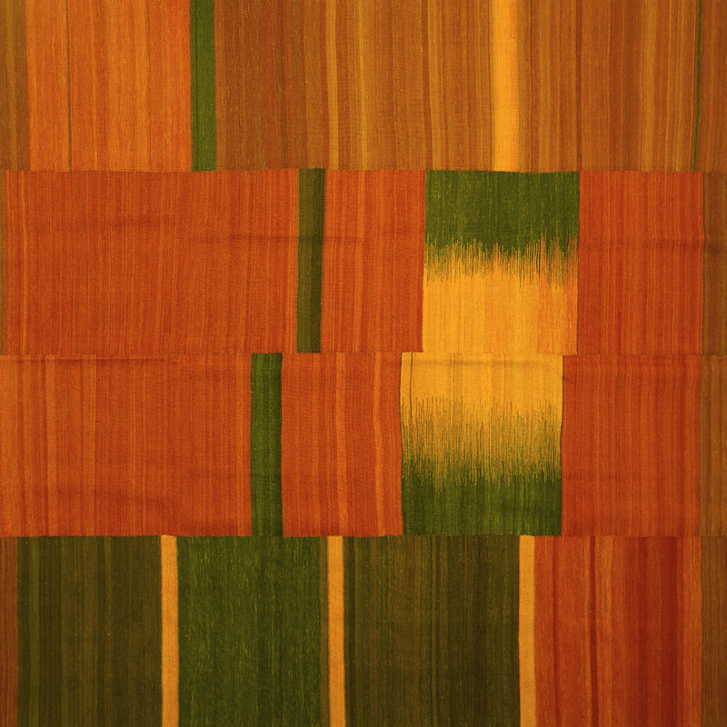 Tapis contemporains jaunes lavables à la machine 1164, Carré 8 pi