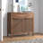 Commode d'appoint tissée 2 portes Bracha