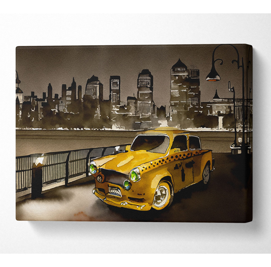 Retro Taxi NYC - Kunstdrucke auf Leinwand