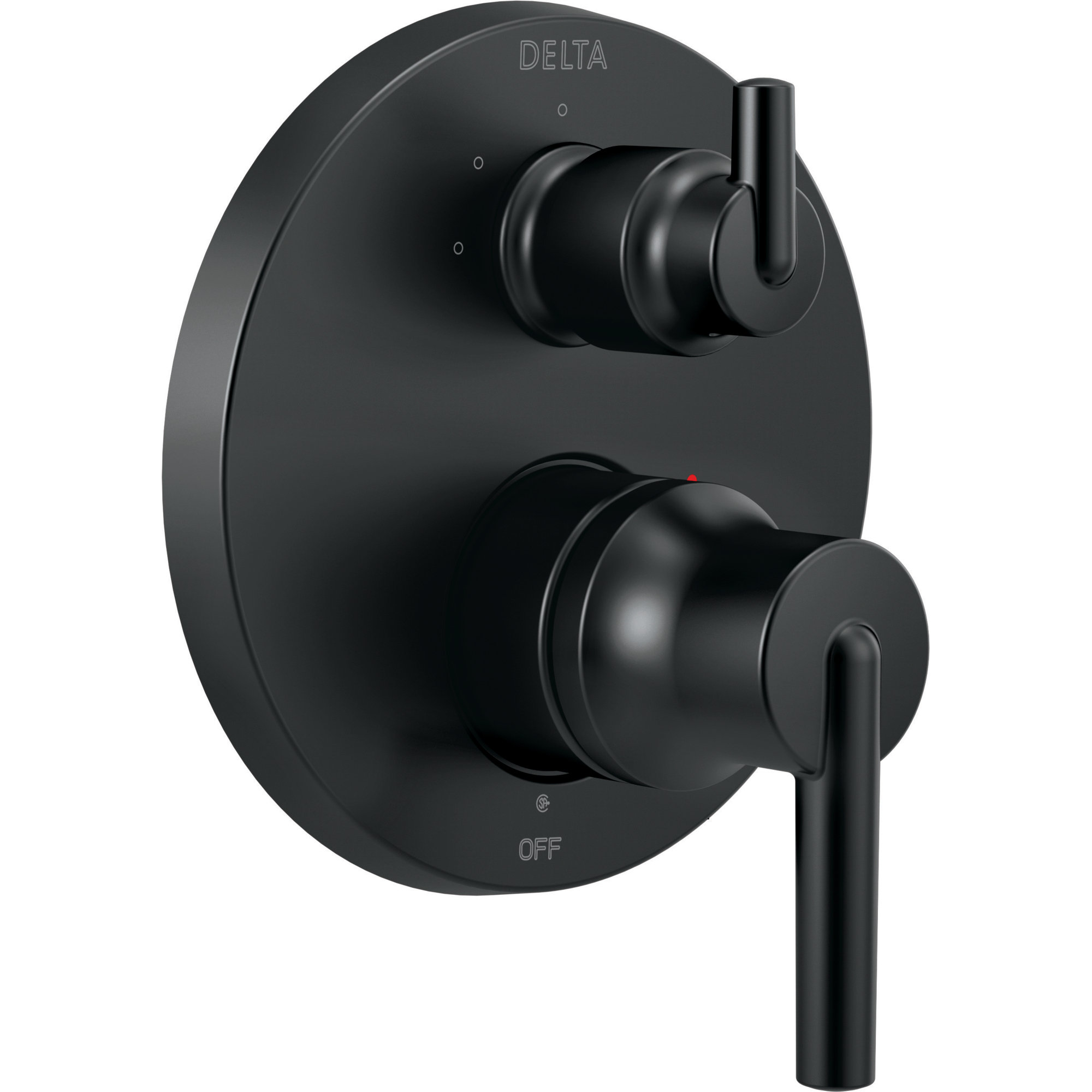 Trinsic 14 Series 3-Setting Shower Handle Diverter Trim Kit, Integrated Diverter Valve Trim Kit, Matte Black