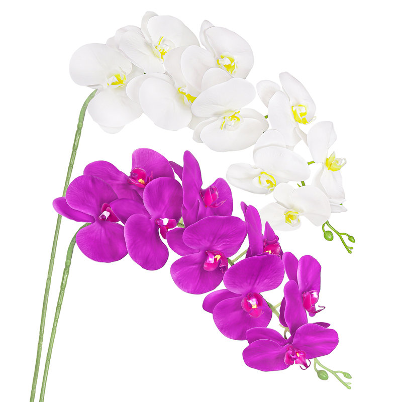 Tige de fleur d'orchidée artificielle, Mauve