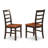 3 Piece Dining Table Set for Small Spaces Contains a Round Dining Room Table with Pedestal and 2 Wood Seat Chairs, Black & Cherry-263380481
