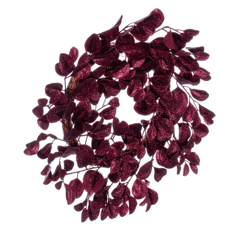 Couronne 24 po PVC pailleté bordeaux 24 po