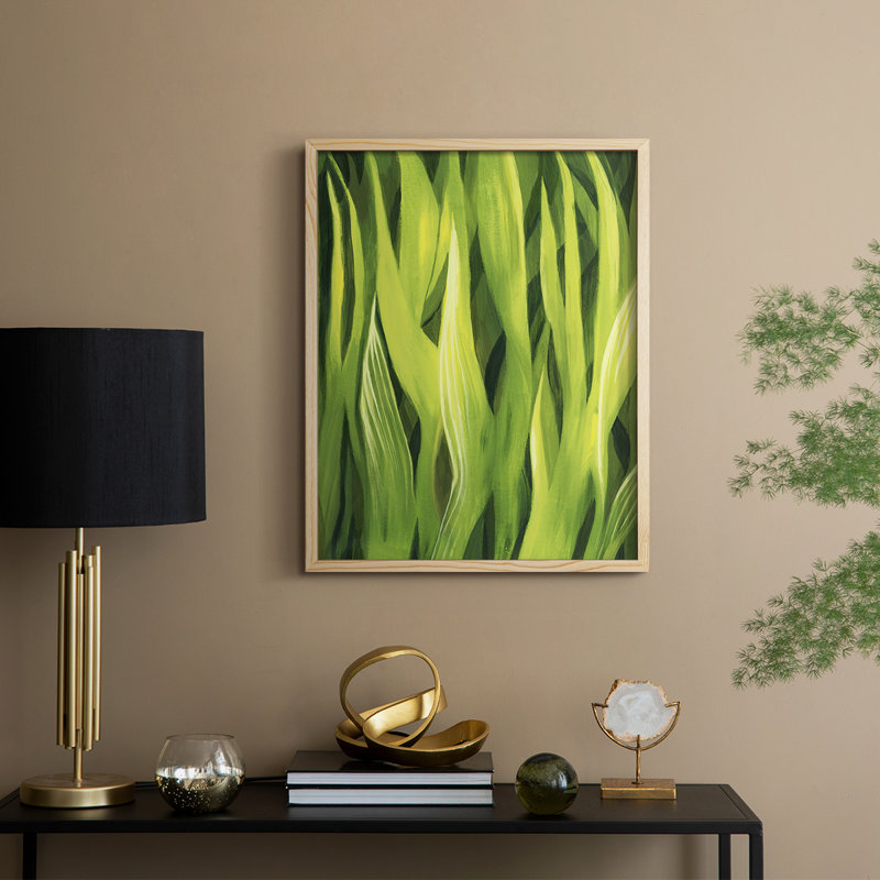 Blades of Grass I, reproduction encadrée - bois massif, H 15 po x l 12 po