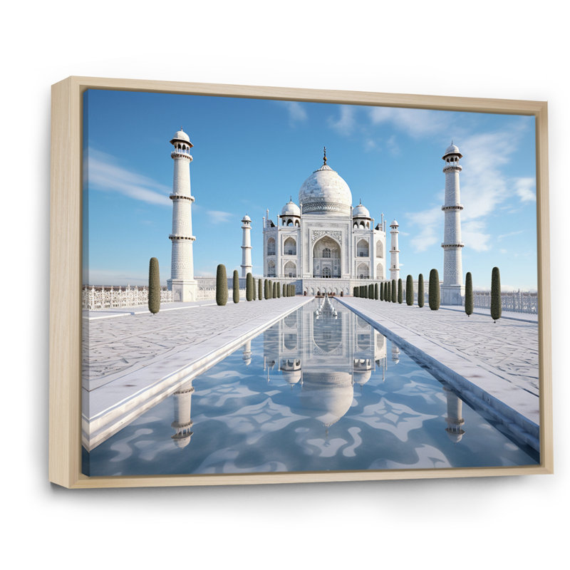 Art de l'Islam Taj Mahal II, H 24 po x l 32 po x P 1 po, Cadre naturel flottant