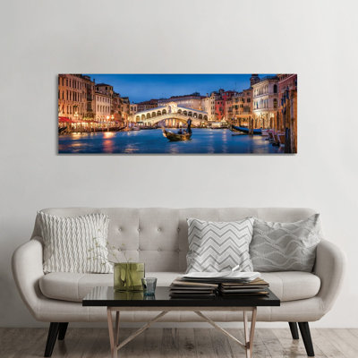 Rialto Bridge Panorama by Jan Becke - Wrapped Canvas Gallery-Wrapped Canvas Giclée