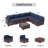 Algarin Wicker 6 - Person Modular Patio Conversation Set with Cushions-242485658