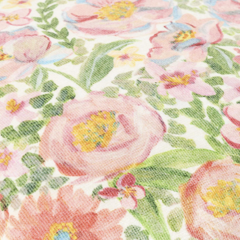 Housse et insert de coussin décoratif Spring Bouquet, Polyester, Carré 18 po, Multicolore-orange