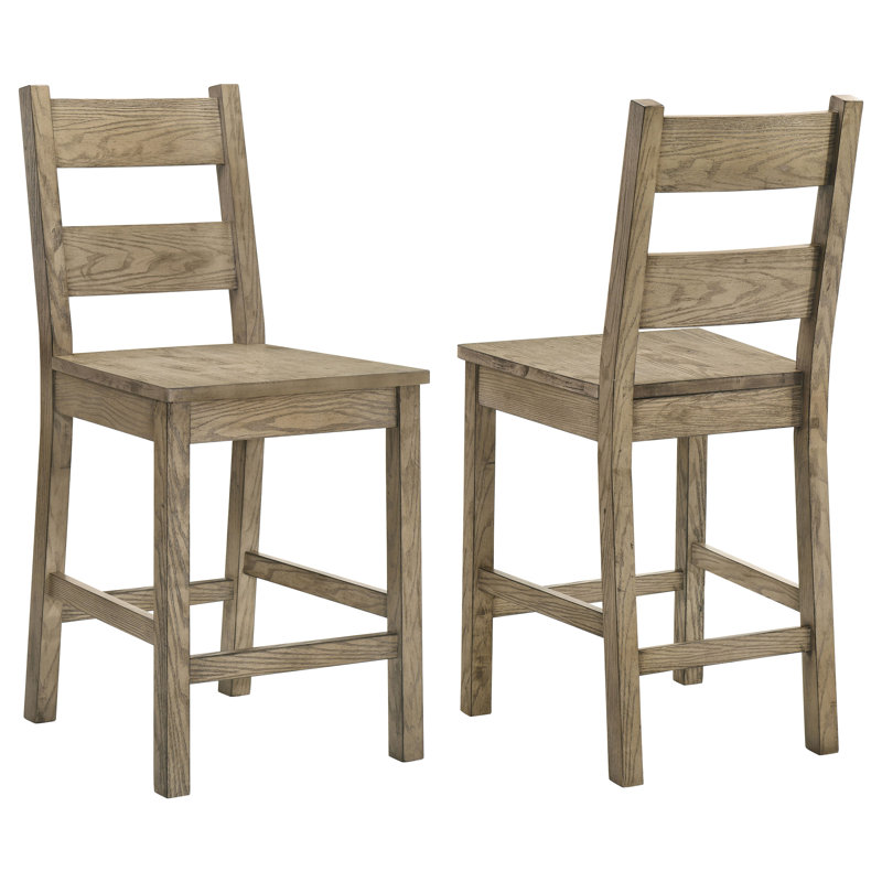 Chaise de salle à manger à hauteur de comptoir Burham Vineyard Oak (ensemble de 2)