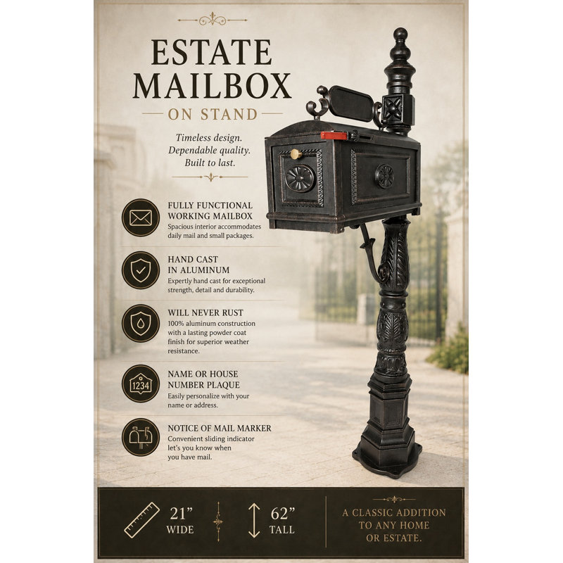 Boîte aux lettres à fixation sur poteau Estate