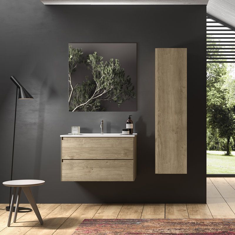 Perla Bathroom Storage, Gloss White