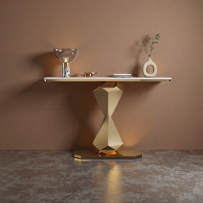 Console de luxe en pierre frittée, H 33,46 po x l 43,31 po x P 13,78 po