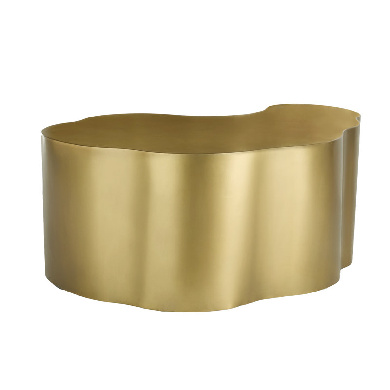 Meadow Coffee Table, Antique Brass