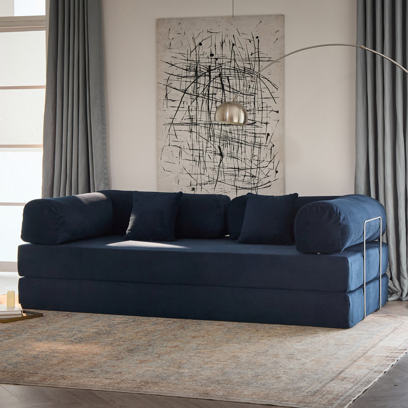 Canapé-lit rabattable modulaire pliable, Bleu
