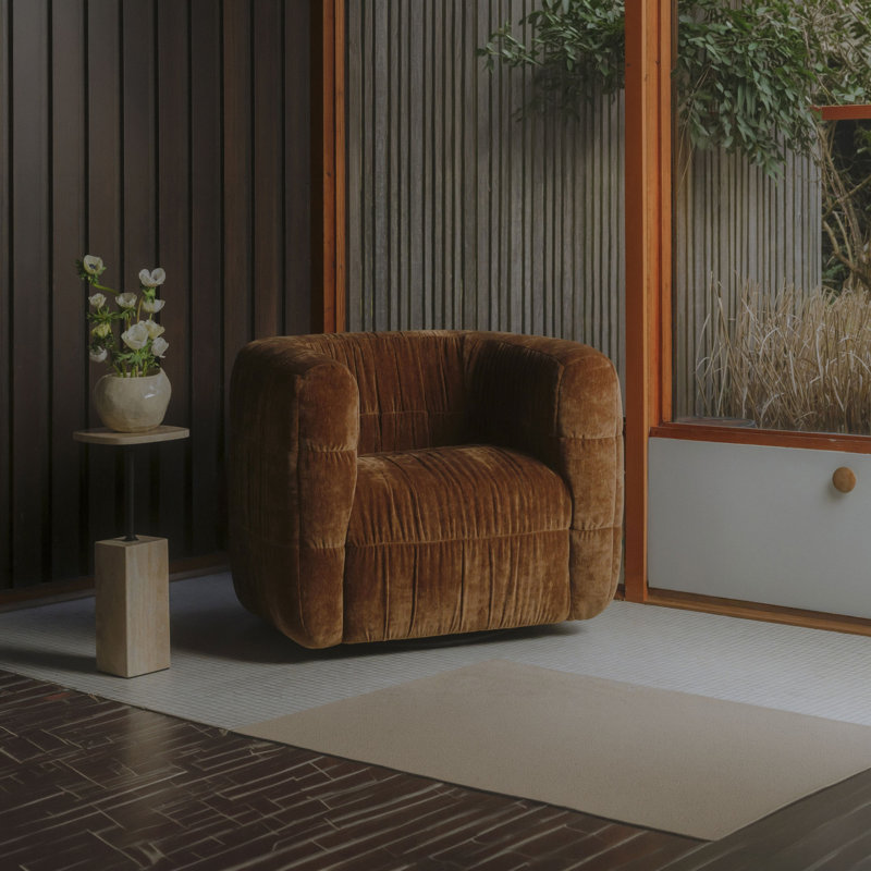 Robson Swivel Chair Toffee, Brown