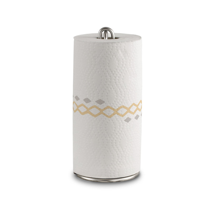 Porte-serviettes de papier sur pied, Nickel satiné