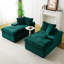Chaise longue double en velours Turtle-683671759