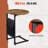 Set Of 2 C-Shaped Side Tables With Storage And 2-Tier Coffee Table, Steel And Wood, Customizable Living Room Layout