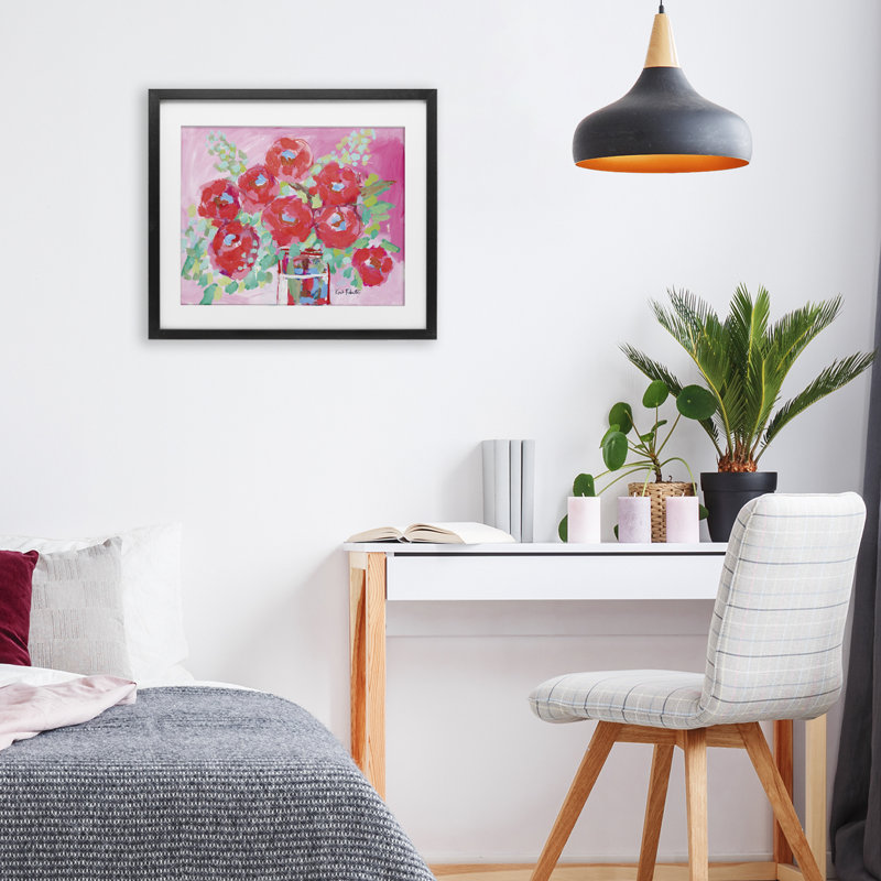«Love to Bloom», reproduction sous verre encadrée, design par Kait Roberts, H 13 po x l 16 po, Cadre noir minuit