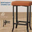 Ensemble de tabourets de bar à hauteur de comptoir de 2/4, tabourets de bar rembourrés en cuir de polyuréthane avec pieds en métal, tabourets d'îlot de cuisine peu encombrants avec repose-pieds-129200345-129200349