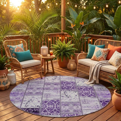 Tapis d'intérieur rond 8 pi
