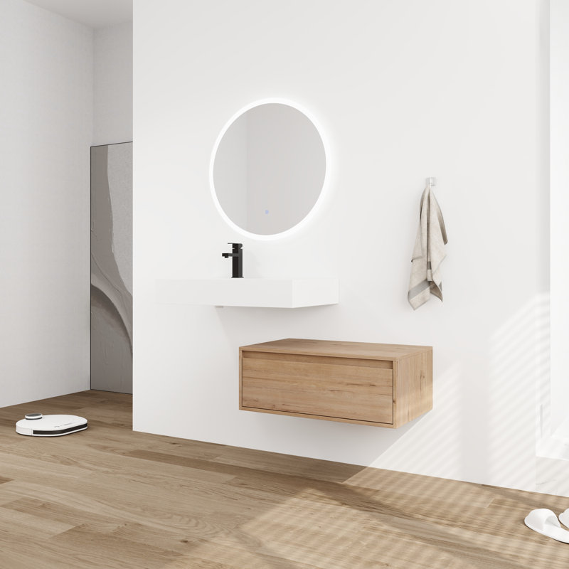 Meuble-lavabo simple 30 po avec plateau en résine