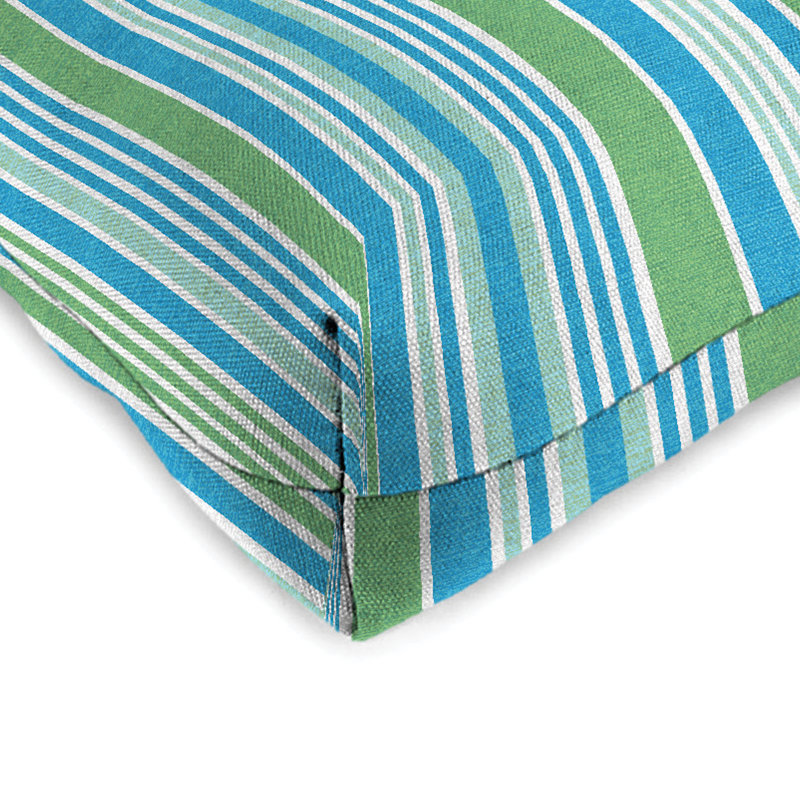Contoured Outdoor Wicker Seat Cushion, Ripley Lemon