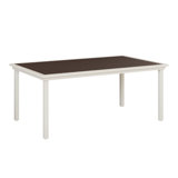 Berlin Gardens Vida Aluminum Matte White Base 73″ Dining Table