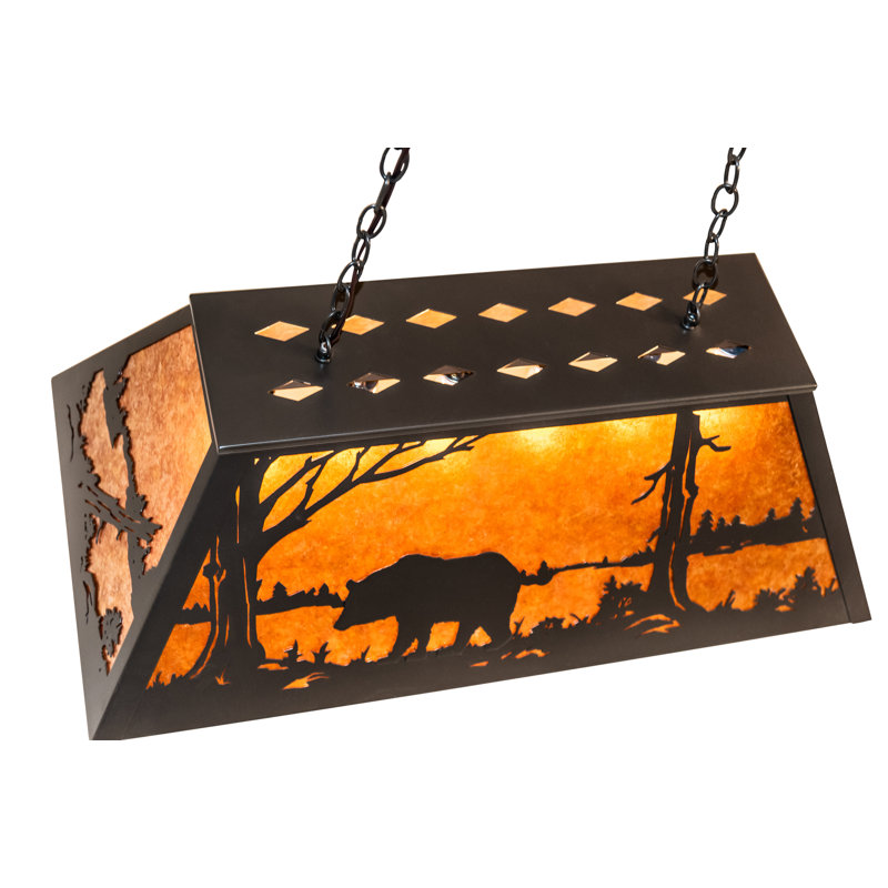 Farrar 6 - Light Pendant, Amber Mica, Timeless Bronze