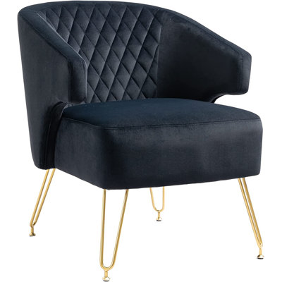 Fauteuil en velours l 26 po Hoise