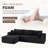 Boneless 106” No-Assembly Modular Sectional Sofa With Chaise Lounge – Modern L-Shape Upholstered Couch, Deep Seats & Cup Holder For Living Room-1054769106