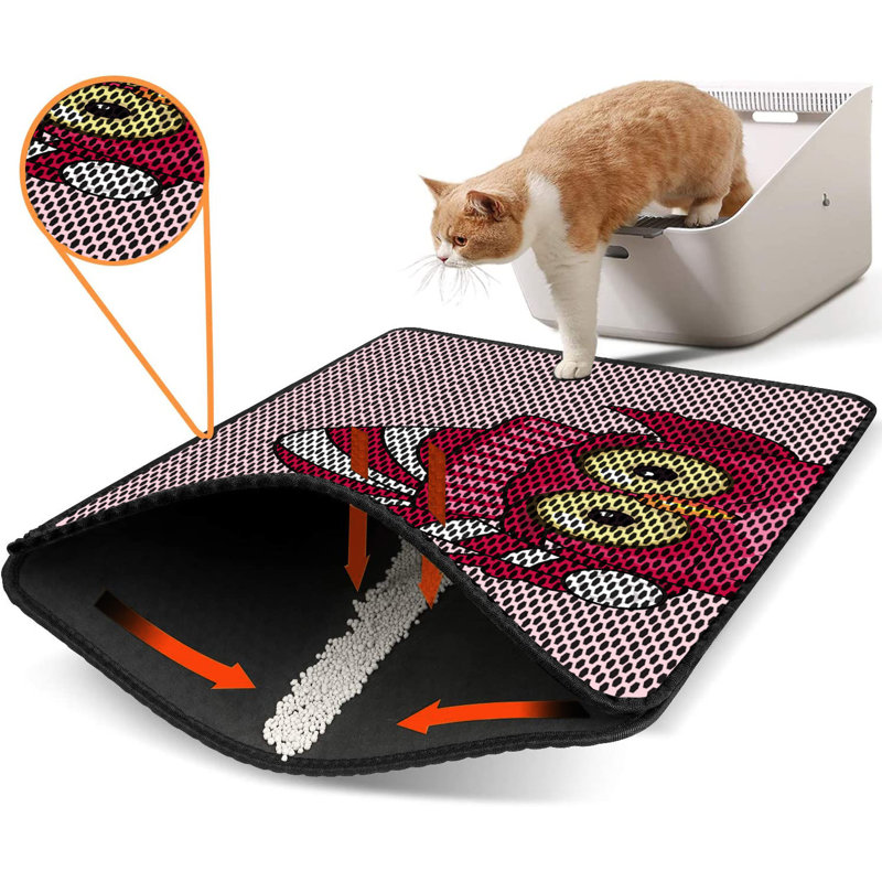 Premium Cat Litter Mat, 18 x 24 inches | 50% PVC / 50% Polyester, Machine Washable & Vacuum Friendly | Durable, Easy-Clean Design for Pet Owners | Protect Your Floors from Litter Messes