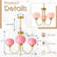 Luminaire suspendu en forme de globe 22 pouces 3 lumières Mid-Century -475469385-470617349-503310022