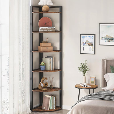 Étagère de coin 70,87 "à 6 niveaux pour le salon