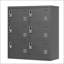 6 Door Employee Storage Locker, School Lockers with Card Slot, Metal Frame-671488758