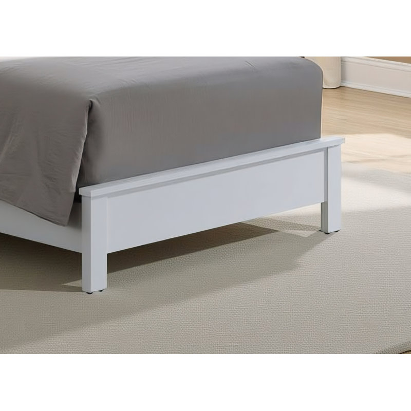 Lit simple en similicuir Imatra, Lit simple, Blanc