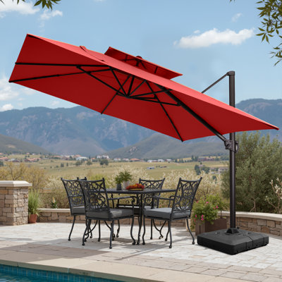 141'' X 104'' Square Cantilever Umbrella with Weighted Base