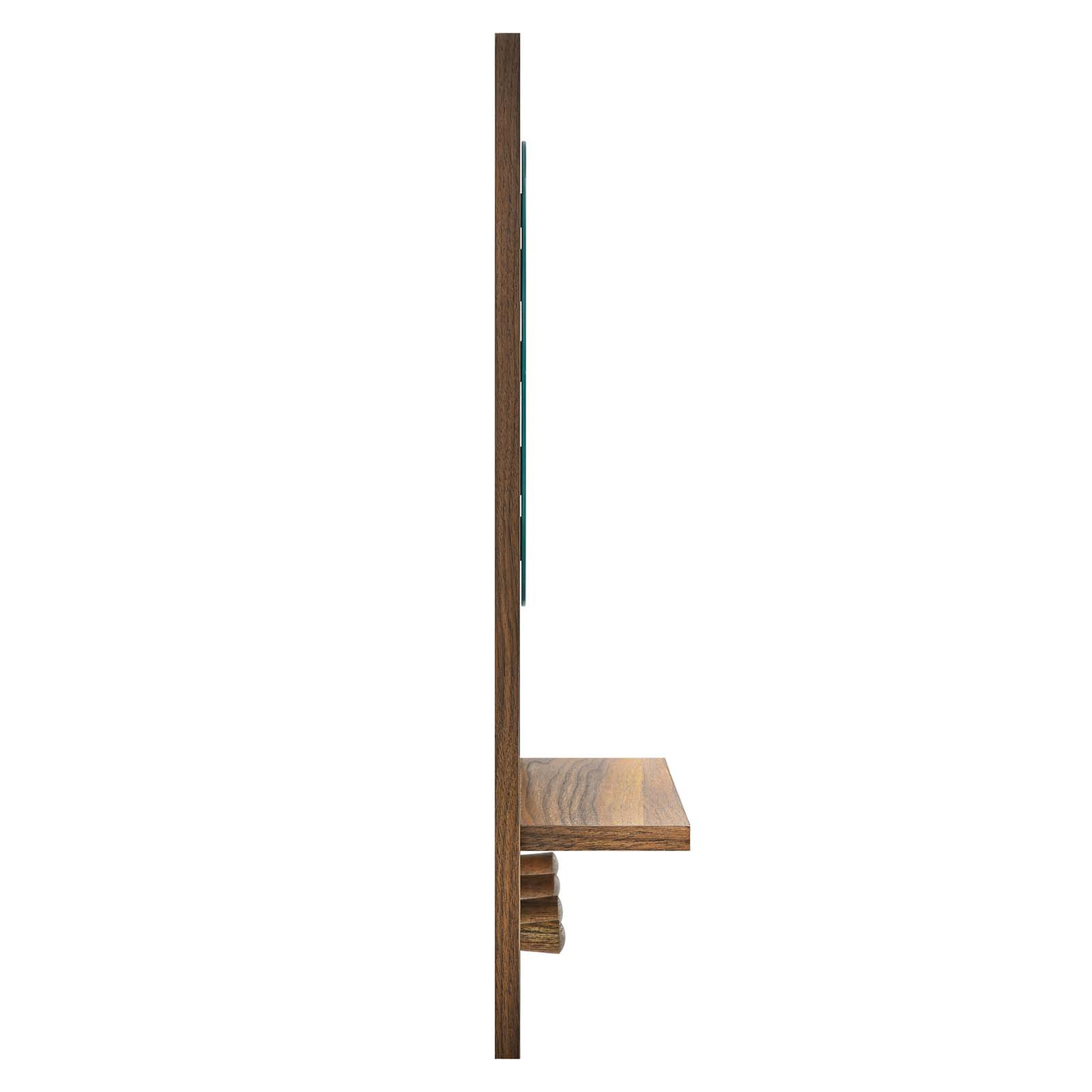 16" Accent Mirror, Walnut