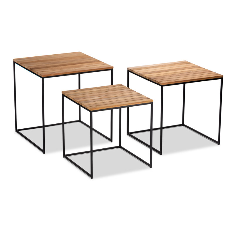 Outdoor Square Teak Side Table