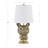 20" Gold Resin Mouse Table Lamp With Glasses  And Linen Shade-784295019-784295018