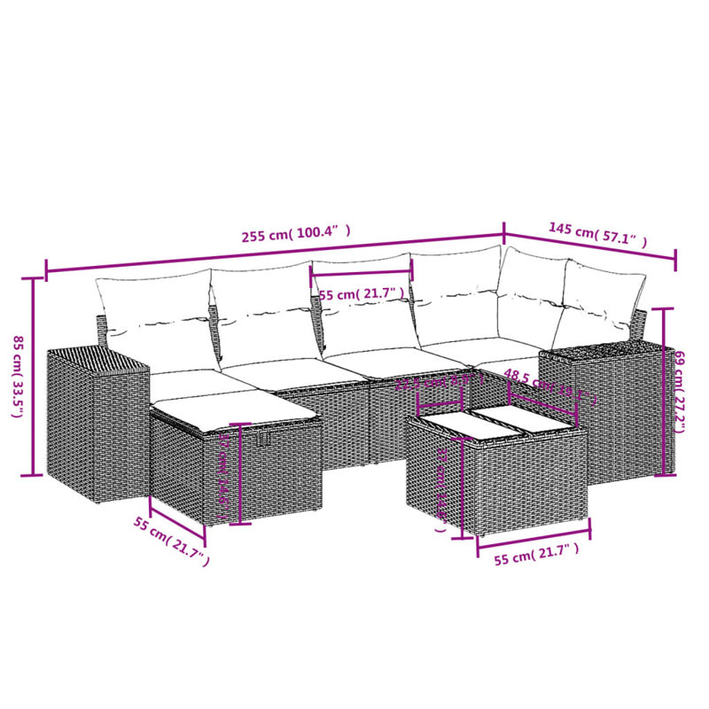 Vidaxl Garden Sofa Set