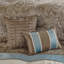 Ensemble d'édredon jacquard 7 pièces bleu grand