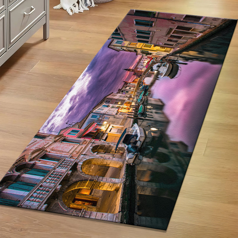 Subtle Elegance in Your Living Space: Cozy Soft Pile Printed Rug with Abstract Floral Design for a Contemporary Home