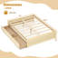 Lit plateforme double en bois avec 2 tiroirs de rangement roulants-775362951-545534919