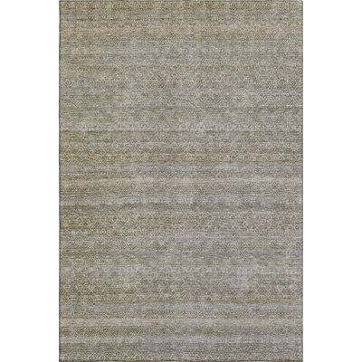 Premium Machine Washable Mayfield AMF2105 Striped Rug