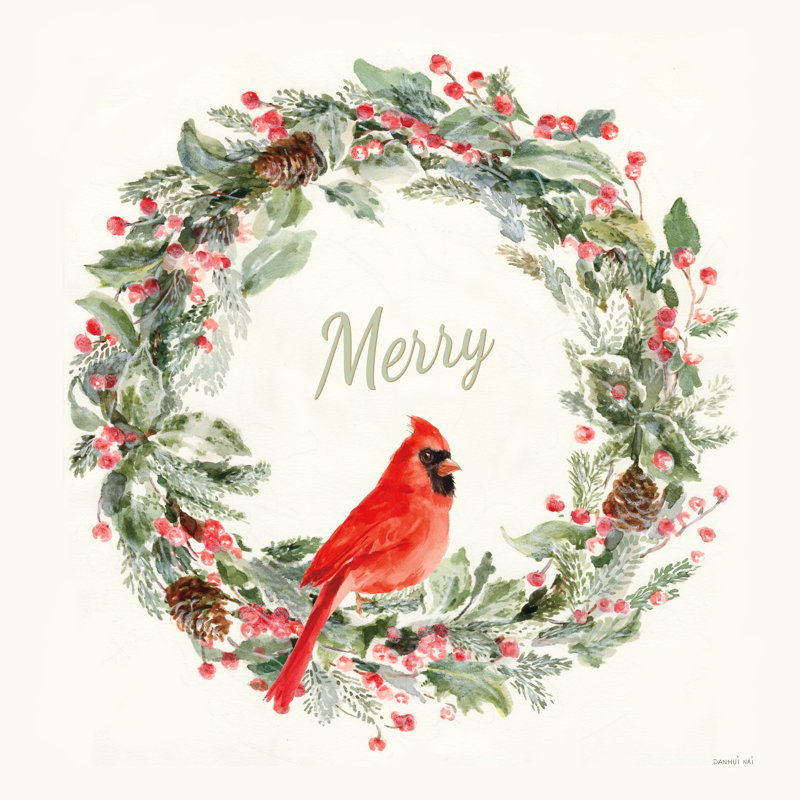 Merry Wreath par Danhui Nai, H 30 po x l 30 po